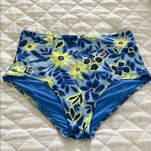 Aerie Blue High-Waisted Bikini Bottoms